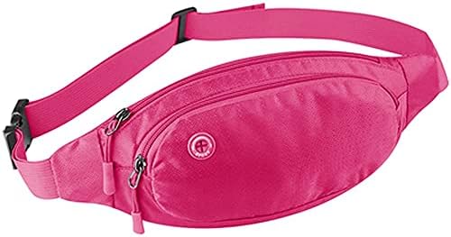 Fanny Pack Crossbody Bags for Women Men Waterproof Waist Belt Bag for Running, Hiking and Travelling (PINK)