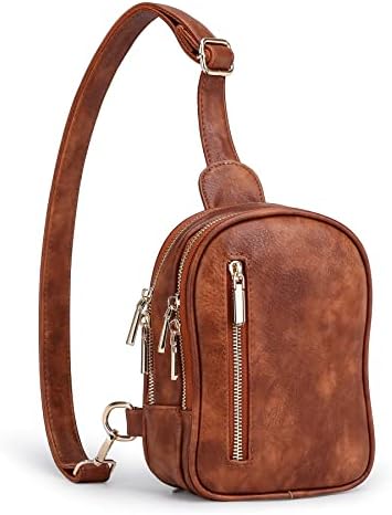 Small Crossbody Sling Bag For Women, Casual Chest Bag Purse For Women, Cute Leather Fanny Packs