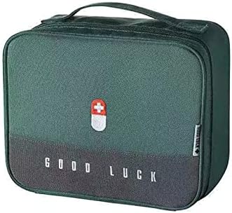 First Aid Bag Empty, Travel Medicine Bag for Travelling Camping Hiking, Large Capacity Family Medical Bag (Large, Green)