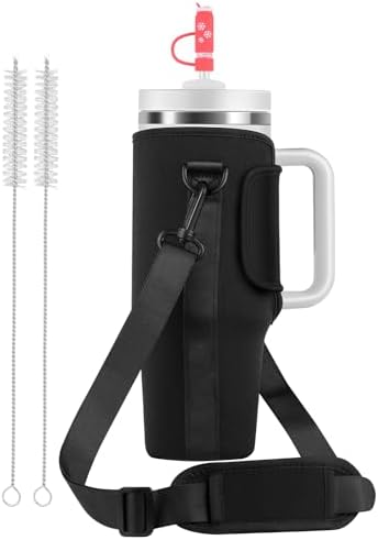 Water Bottle Carrier Bag Accessories for Stanley 40oz Tumbler with Handle,Travelling Camping Outdoor Sports Water Bottle Holder, Portable Water Cup Bags Strap Pouch for Stanley Cup