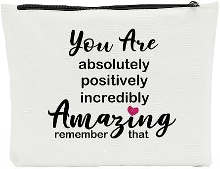 You are Amazing Encouragement Gifts Inspirational Quotes Gifts for Women, Positive Gift for Women Coworker Leader Boss Bestie Sister, Inspirational Gifts Zipper for Purse Make Up Bag for Travelling