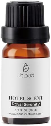 JCLOUD Royal Serenity Essential Oil Inspired by Ritz-Carlton Hotel | Hotel Collection – Pure Aromatherapy Diffuser Oil with Lemon, Jasmine and Amber, Home Luxury & Hotel Scents for Diffuser – 10mL