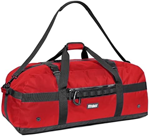 Fitdom 130L 36″ Heavy Duty Extra Large Sports Gym Equipment Travel Duffle Bag W/Adjustable Shoulder & Compression Straps. Perfect for Soccer Baseball Basketball Hockey Football & Team Coaches & More