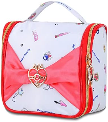 Anime Sailor Moon Make up Organizator Bag Travelling Cute Cosmetic Bag Water-resistant Toiletry Bag with Hanging Hook