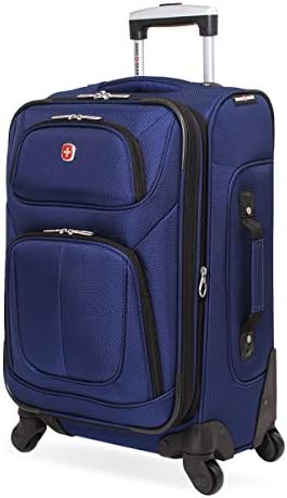 SwissGear Sion Softside Expandable Roller Luggage, Blue, Carry-On 21-Inch